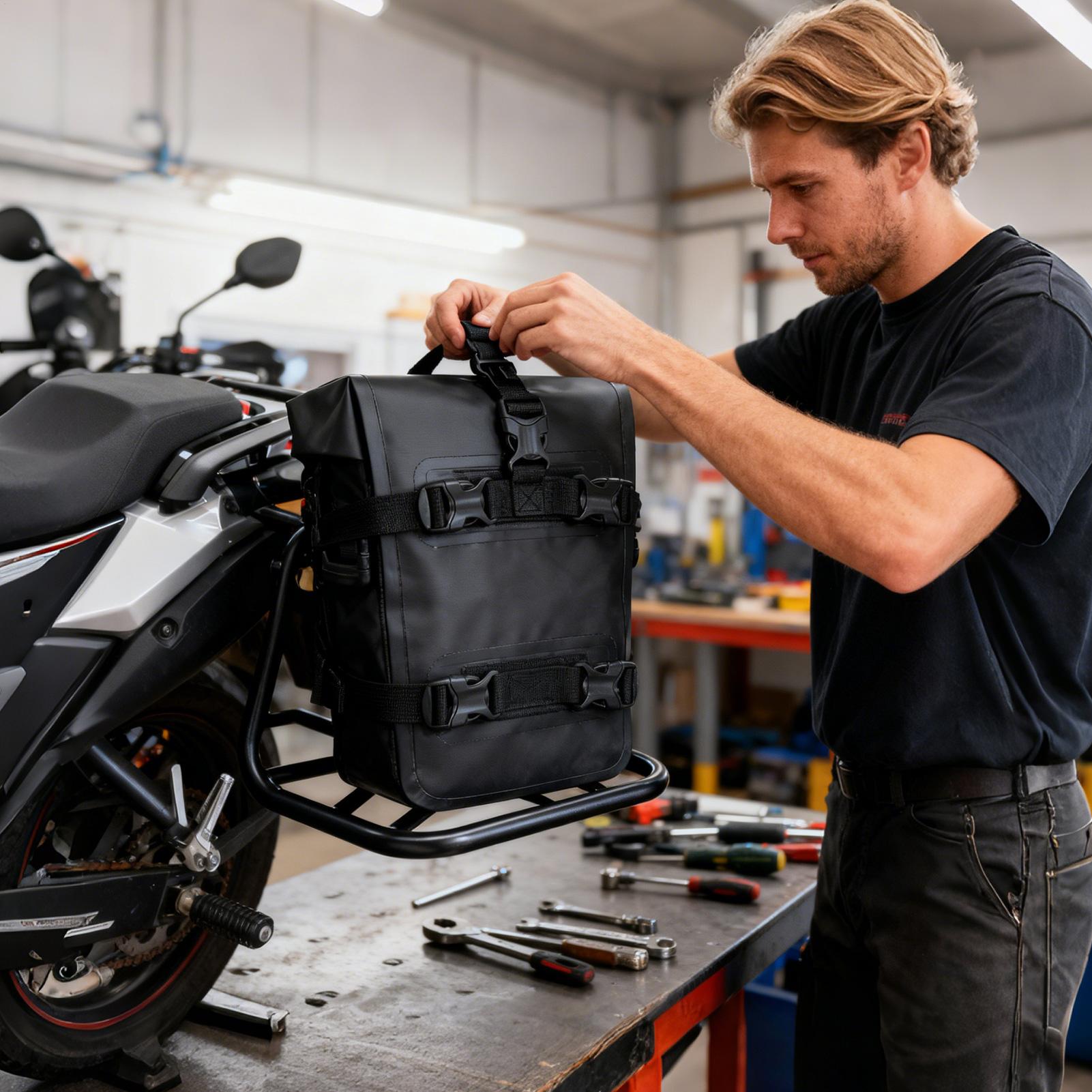 Motorcycle Side Bag Waterproof - Outdoor Adventure Backpack recension och pris